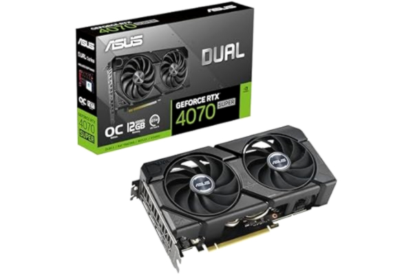 Asus ASUS GeForce RTX 4070 SUPER DUAL EVO OC - 12GB GDDR6X RAM - Grafikkort