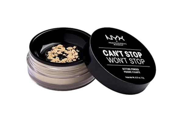 NYX  PROFESSIONAL MAKEUP, Can't Stop Won't Stop Setting Powder, Löst Puder, Matt Finish, Oljeabsorberande, Vegansk formula, nyans: Light Medium