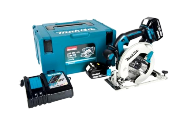 Makita Sladdlös Cirkelsåg Med Batteri, 5000 Varv/Min, 18V, 57mm Kapacitet, Blå/Svart