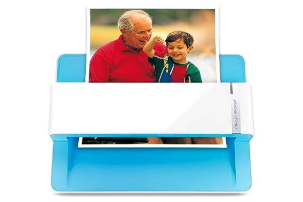 Plustek Fotoskanner Plustek – ePhoto Z300, tilldelades tyska designpriset 2018, skanna 4x6-foton i 2 s, automatisk justering och skärning med CCD-sensor Stöder Mac och PC.