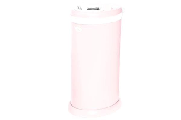 Ubbi  Stål Lukt Låsning Blöja Avfallsbehållare, Ingen speciell väska Krävs Pengar Sparande, Prisbelönt, Modern Design Lista Måste ha Blush Pink