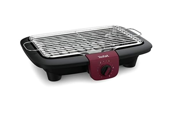 Tefal  BG90E5 Easygrill Adjust Grill Elektryczny, Aluminium, 2300 W, L, Czarny/Burgundowy