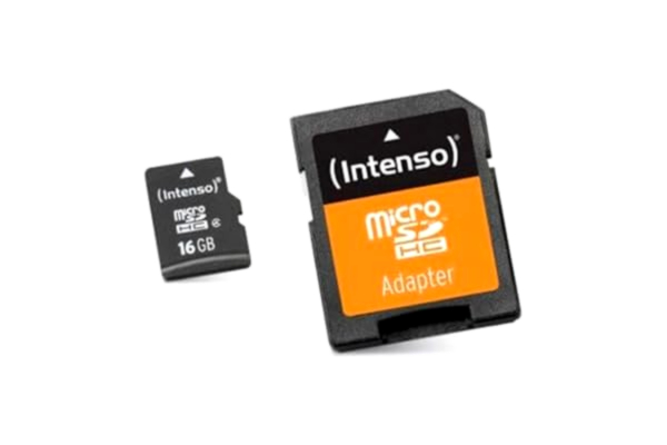 Intenso  3413470 16 GB Micro SD-kort med adapter, 16 GB, Svart