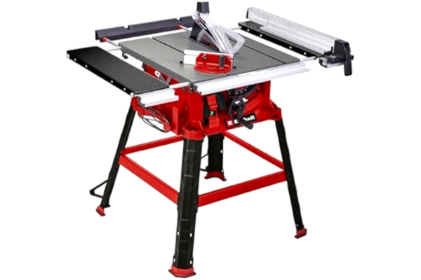 Einhell  TC-TS 2225 U Bordssåg med basram | Enkel avfasning cirkelsåg (till 45°), vinkelstopp (+/- 60°) för geringsskärningar, dammextraktion | 2200W cirkulär bänksåg med stativ för träbearbetning