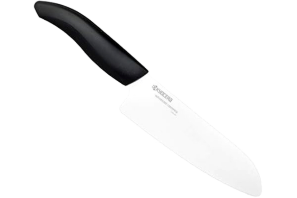 Kyocera KYOCERA - GE Series -Santoku keramikkniv av högpresterande keramik | extremt vass | ultralätt | hög brottstyrka | handslipad. Bladlängd: 16 cm