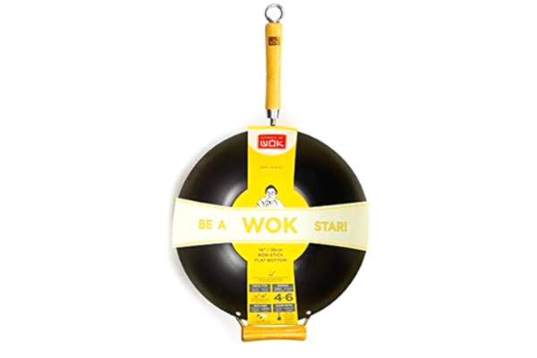Dexam  NS kullstål Wok, svart 36 cm.