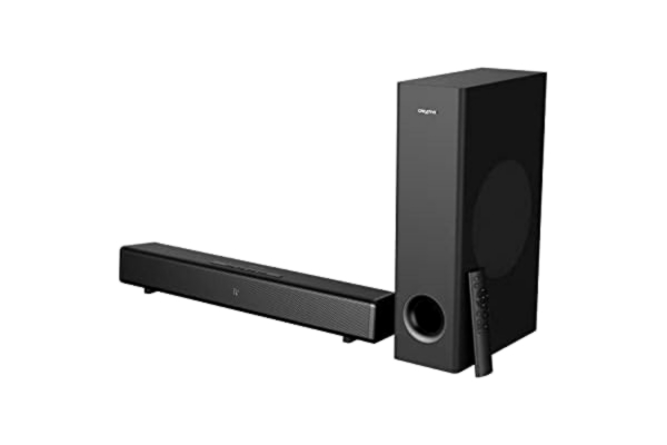 Creative CREATIVE Stage 360 2.1 Soundbar and Subwoofer with Dolby Atmos for TV and Ultrawide Monitors, Surround Sound with HDMI ARC/2.0, Bluetooth, Optical Input, and IR Remote