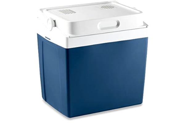 Mobicool  MV26 DC koelbox, elektrisch, draagbaar, blauw, inhoud 25 l, aansluiting 12 V sigarettenaansteker, koelen tot 17 °C onder kamertemperatuur