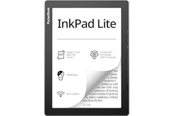 PocketBook  InkPad Lite - eBook læser - 8 GB - 9 monokrom E Ink Carta (1200 x 825) - touch screen - microSD indgang - Wi-Fi - tågegrå
