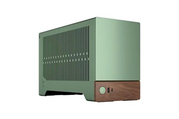 Fractal Design  Terra Jade - Äkta valnötsträ - mITX-formfaktor - PCIe 4.0 förlängningskabel - USB Typ-C - Anodiserade aluminiumpaneler