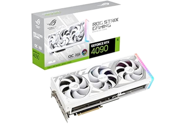 Asus ASUS ROG Strix GeForce RTX 4090 - OC Edition - grafikkort - NVIDIA GeForce RTX 4090 - 24 GB GDDR6X - PCIe 4.0 - 2 x HDMI, 3 x DisplayPort - hvid