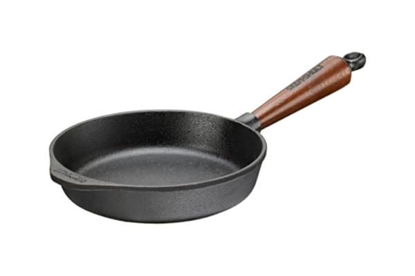 Skeppshult SKEPPSHULT Pan 20 cm High Sides and Wooden Handle Cast Iron