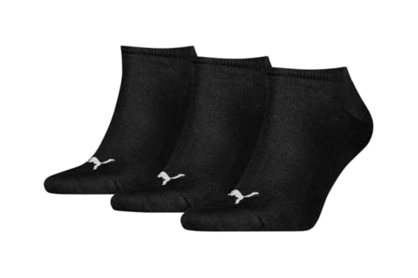 Puma PUMA Sneaker Trainer Plain Strumpor, Svart, 39-42, Paket med 3