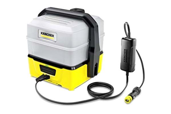Kärcher  Mobile Outdoor Cleaner OC 3 Plus Car (avec adaptateur de voiture pour batterie de voiture, réservoir d'eau extra large : 7 L, batterie lithium-ion, basse pression douce)