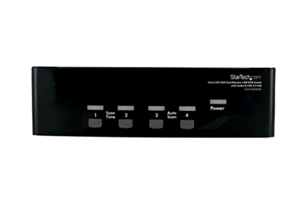 StarTech .com 4 portar DVI KVM USB-omkopplare – 4-delad DVI-omkopplare med USB-nav