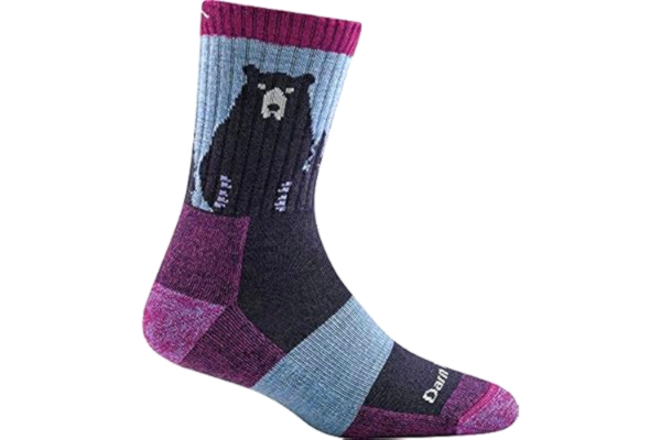 Darn Tough  Bear Town Micro Crew Light Cushion Wandelsok Paars Dames