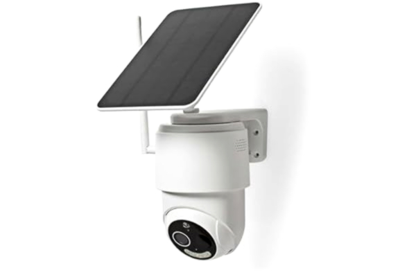 Nedis SmartLife Außenkamera | 4G | Full HD 1080p | Pan tilt | IP65 | Cloud Storage (optional) / microSD (not enthalten) | 5 V DC | mit Bewegungssensor | Nachtsicht | Weiss