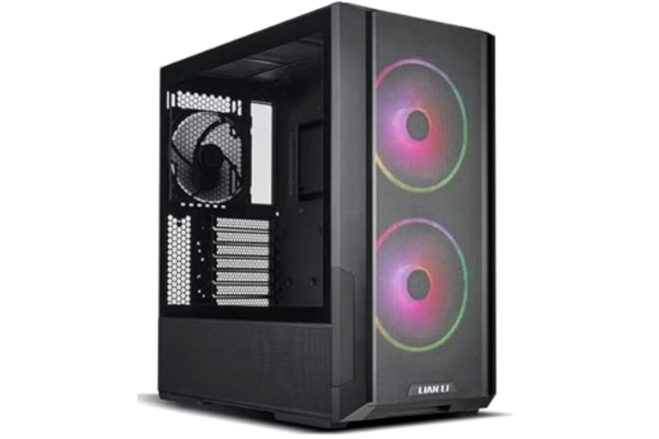 Lian Li Lian-Li Lancool 216 RGB svart stål/härdat glas ATX Mid Tower datorfodral, 2 x 160 mm ARGB fläktar ingår – LANCOOL 216RX svart