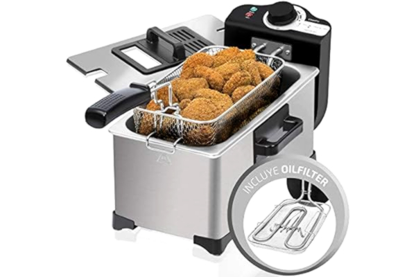 Cecotec  CleanFry 3L volledig roestvrijstalen elektrische friteuse capaciteit 3 l, temperatuur tot 190ºC, 2000W