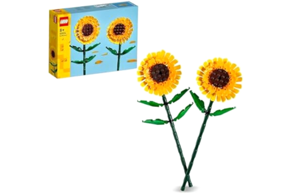 LEGO  Icons Solrosor Byggsats med Konstgjorda blommor, Bygg Din Egen Heminredning, Hobby och Hantverk, Kreativa leksaker för Barn och Vuxna, Presentidé, från 8 år 40524