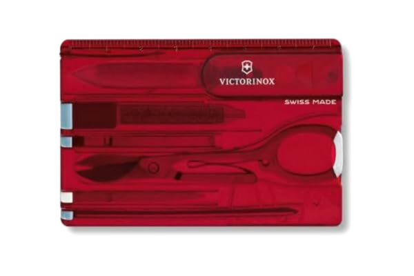 Victorinox , Multitool Karte, Swiss Card Classic, Taschenmesser, in Kreditkartenformat, 10 Funktionen, Spitzklinge, gerade, Schere