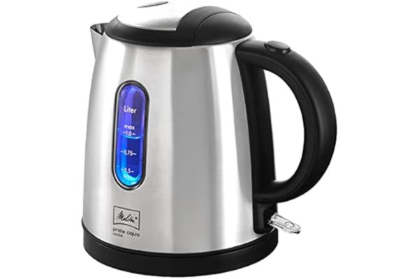 Melitta  Prime Aqua Mini Top elektrisk vattenkokare: stilren och enkel design. Ett snabbt, säkert och bekvämt sätt att koka vatten på. Rostfritt stål
