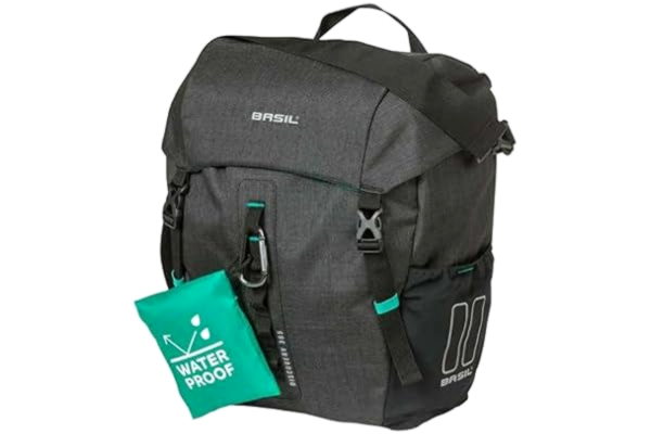 Basil  Discovery 365D, Bagside, Cykeltaske, Polyester, Sort, 9 L, 5 kg