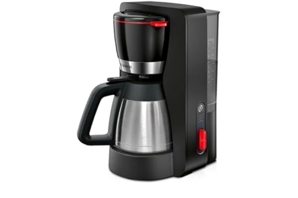 Bosch  Hausgeräte-Store MyMoment TKA3M134 Kaffebryggare 1 l, isolerad kaffebryggare, för 8–12 koppar, anti-droppsystem, svängbar filterhållare, avkalkningsprogram, avtagbar vattentank, 1 200 W,