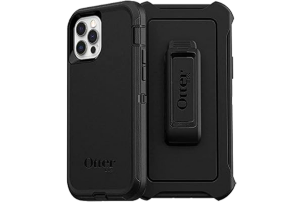 Otterbox OtterBox Defender skal för iPhone 12 / iPhone 12 Pro, extra stöttåligt, fallsäkert, skyddande skal, testad till militärstandard x4, Svart