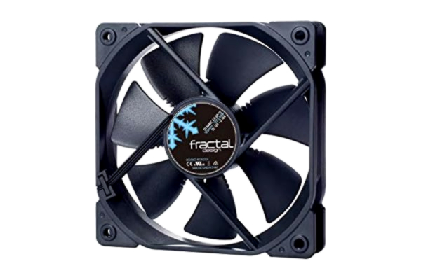 Fractal Design  Dynamic X2 GP-12 datorfläkt – tyst fläkt – högt luftflöde – 120 x 120 x 25 mm – 1200 RPM – FDB-lager – Trip Wire – aerodynamiskt formade struts – 12 V – Black Edition (single)