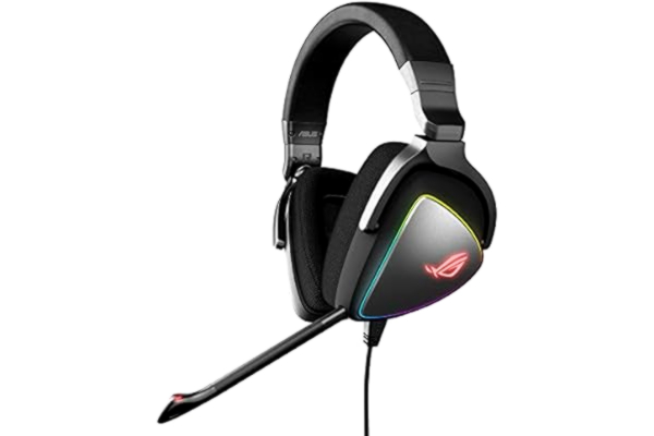 Asus ASUS ROG Delta - RGB-spelheadset med fyra Hi-Res DAC från ESS (USB-C-kontakt för PC, konsoler och mobila enheter, AURA Sync RGB)