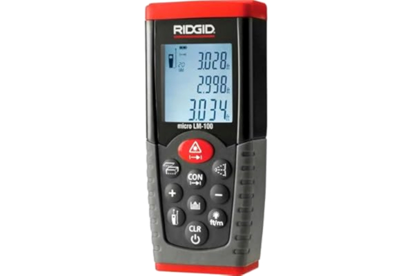 Ridgid RIDGID 36158 micro LM-100 laseravståndsmätare, digital laseravståndsmätare för snabba och exakta yttemperaturavläsningar