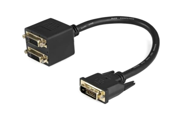 StarTech .com 30 cm DVI-D till 2x DVI-D digital video splitter kabel – M/F