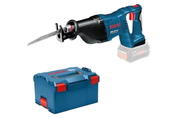 Bosch  Professional 18V System sladdlös tigersåg GSA 18 V-LI (med 2x tigersågblad (trä/metall), utan batterier och laddare, i L-BOXX 238)