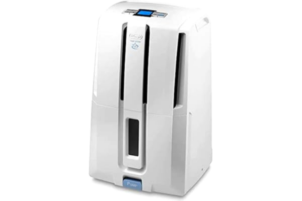 DeLonghi De'Longhi DD230P Aria Dry Pump avfuktare, effektivitet från 24 timmar, dräneringsrör 5 m, avtagbar vattentank, kapacitet 30 liter, 540 W, vit