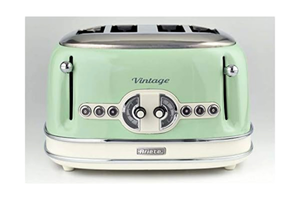 Ariete  156/04-green Toaster which is Designed for Four Slices Vinatge-156/04-green, Green