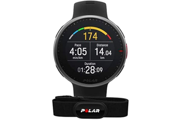 Polar  Vantage V2 with H10 Heart Rate Monitor - Premium Multisport GPS Smart Watch, Wrist-Based HR for Running, Swimming, Cycling, Strength Trainings - Music Controls, Weather