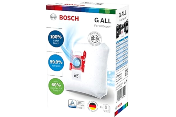 Bosch  dammsugarpåse BBZ41FGALL med PowerProtect, ger hög sugeffekt för dammsugaren, 99,9% filtrering, 4 st