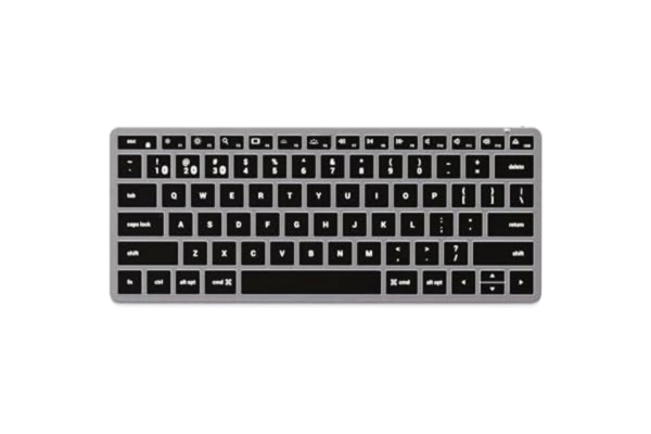 Satechi  Slim X1 Bluetooth-tangentbord med flera enhetssynkroniseringstangenter för MacBook Pro/Air M2/M1, iPad Pro/Air M2/M1, Mac Mini M2, iMac M1 (silvergrå)