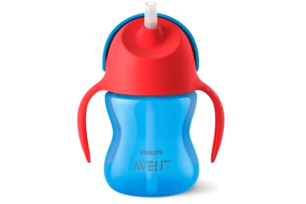 Philips  Avent Sippy Cup för småbarn och bebisar, BPA-fri, 200 ml, röd och blå (modell SCF796/01)