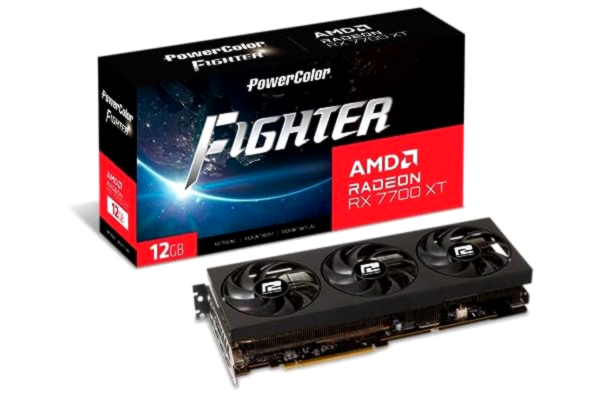 PowerColor  Radeon RX 7700 XT Fighter OC - 12GB GDDR6 RAM - Näytönohjaimet