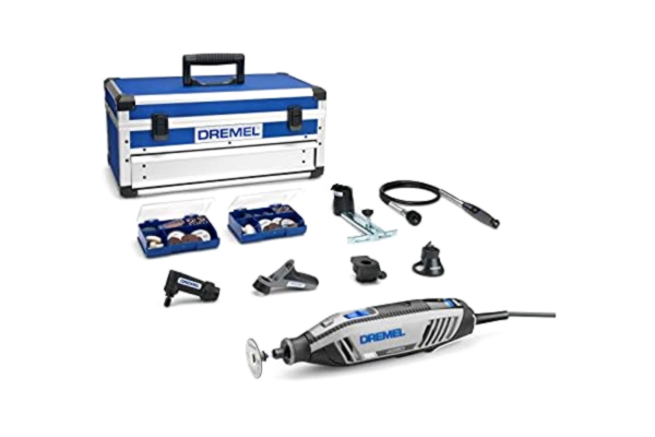 Dremel DREMEL 4250 roterande verktyg 175 W, multiverktygssats med 6 insatser och 128 tillbehör, 175 W-motor med elektronisk återkoppling, varierbar hastighet mellan 5 000–35 000 v/min