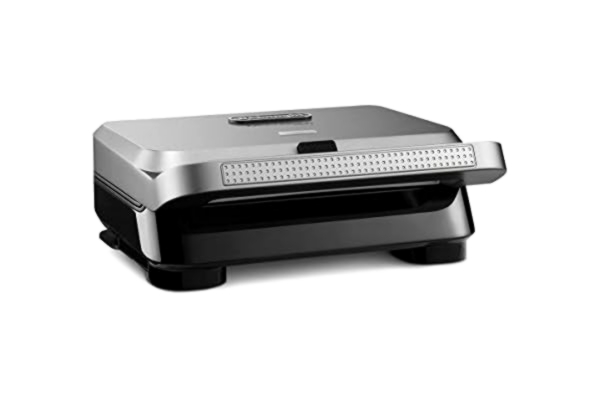 DeLonghi  SW12B.CS – Barbecue (800 W, Electric Contact Barbecue, Table, Grid, Grey)