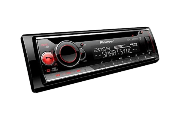 Pioneer  DEH-S520BT 1-DIN CD-mottagare med Bluetooth, flerfärgsbelysning, USB, Spotify, Pioneer Smart Sync-app och kompatibel med Apple- och Android-enheter.