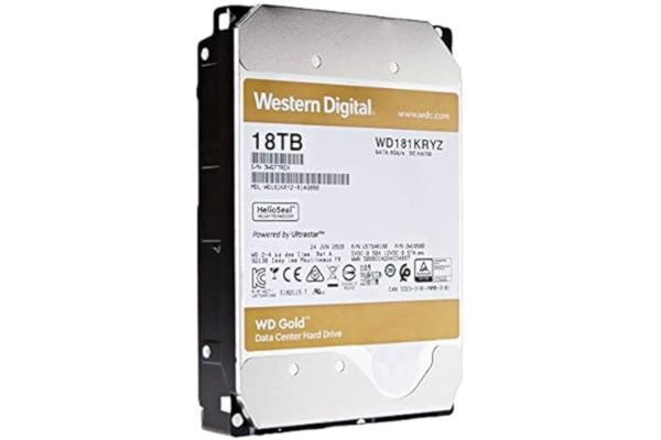 WD  Gold Enterprise-Class Hard Drive Harddisk - 18 TB - 3.5" - 7200 rpm - SATA-600 - cache