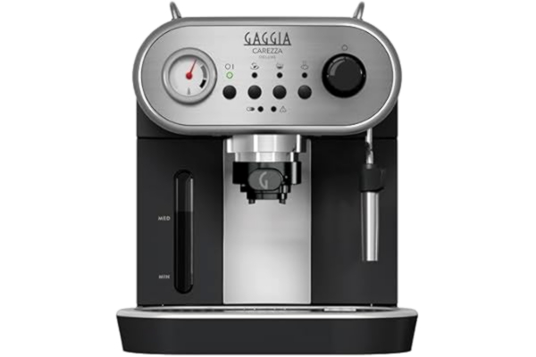 Gaggia  RI8525/01 Carezza Deluxe handkaffebryggare för malet kaffe och kapslar, 230V, 50Hz, 1900W, grå/svart