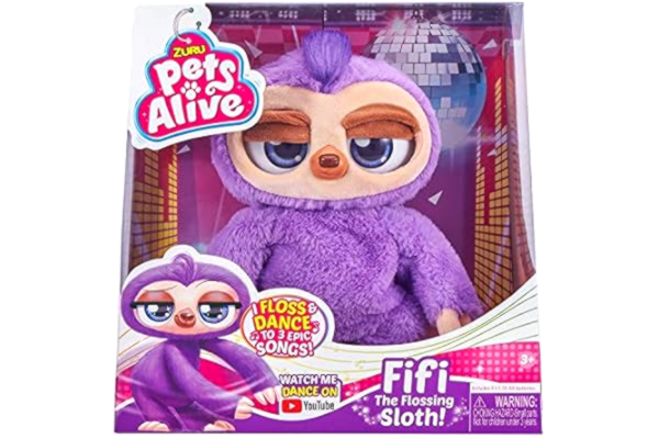 Zuru Pets Alive Fifi The Flossing Sloth! 9516 Plyschleksak, Flerfärgad, Från 3 år