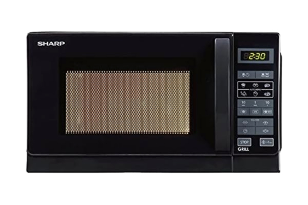 Sharp  R-642(BK)W - Mikrobølgeovn med grill - 20 liter - 800 W - sort