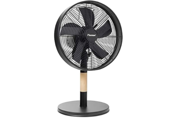 Bestron Przenośny wentylator stołowy Bestron z funkcją wychylania, wysokość: 57 cm, Ø 35 cm, Summer Breeze, 35 W, czarny/brązowy