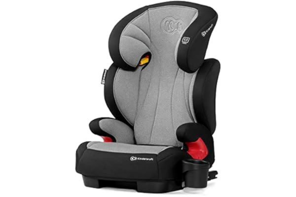 KinderKraft Kinderkraft Fotelik Samochodowy UNITY, Regulacja wysokości i szerokości, Reclining, Poddany testom zderzeniowym, Wzmocnione boki, Isofix, Uchwyt na kubek, Grupa ECE II/III 15-36 kg, Szary